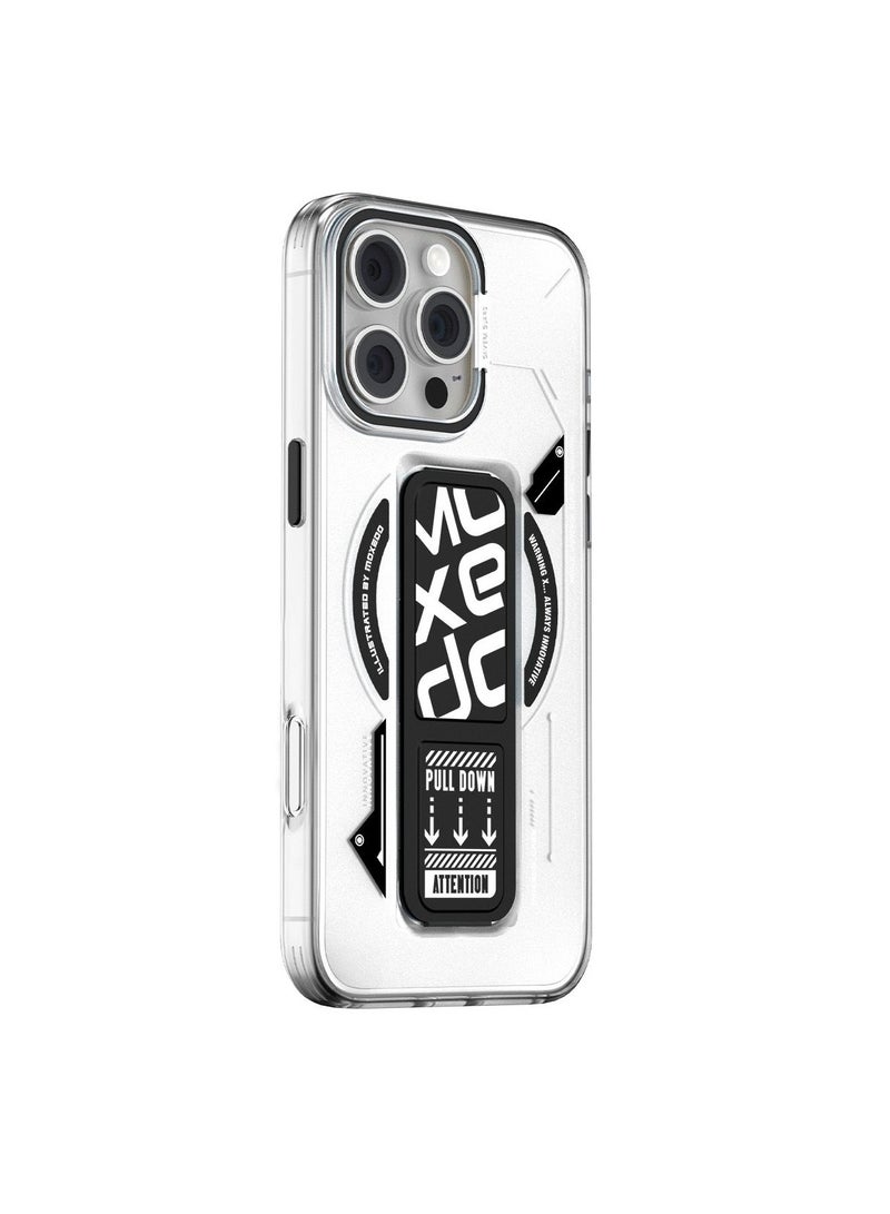 Moxedo Moxedo Magnetic Protective Case Scratch Resistant Drop Protection with Built-in Extendable Grip Stand Compatible for iPhone 16 Pro 6.3 inch - Black  - Image 1