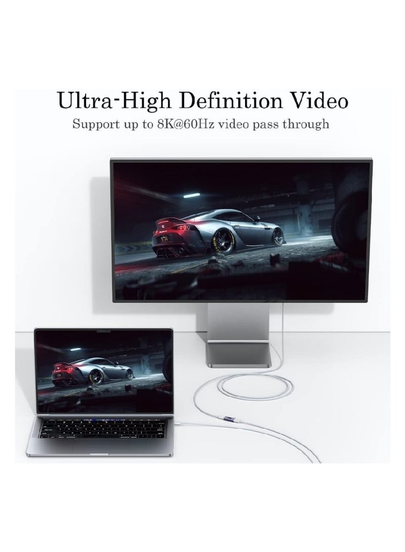 240W USB C Coupler (2 Pack), USB Type C Female to Female Adapter Extender Compatible with Thunderbolt 4/3 Support up to 240W Charging, 40Gbps Data Transfer and 8K@60Hz Video - Image 5