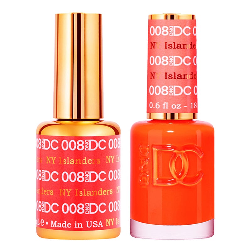 DAISY DND مجموعة طلاء الأظافر جل DND DC، مجموعة برتقالية، طلاء جل UV/LED وطلاء أظافر يجف في الهواء، ثنائي طلاء متطابق خالي من الرقائق، 0.5 أونصة سائلة لكل منهما - Image 1