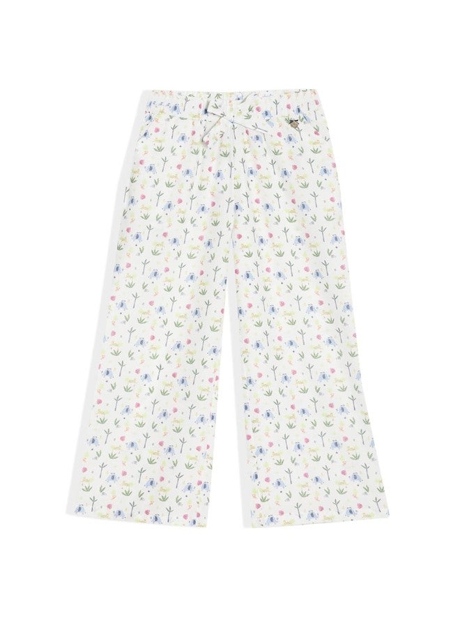 Allen Solly Girl's Regular Pants (AGWBKHWFA45407_White - Image 1
