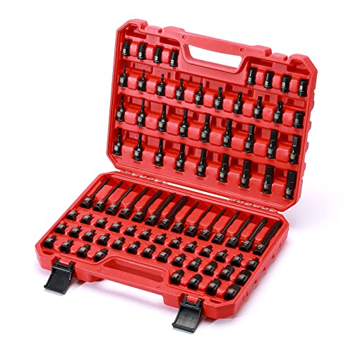 MIXPOWER 3/8" Drive Master Hex Bit Impact Socket Set, Solid One Piece Construction, Chrome Molybdenum Steel, 84 Pieces Set - Image 2
