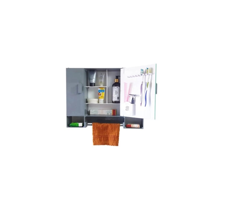 WINACO Diplomat Grey Acrylic 3 MM Thickness 20 x 4 x 16 Inch Three Door Bathroom Wall Mirror Cabinet - Image 4