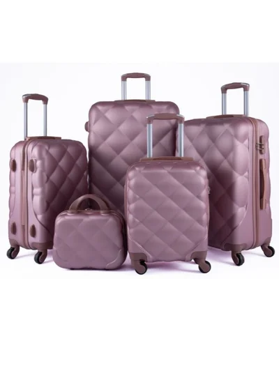 LIMRA Luggage set 5 pieces travel Bags with a distinctive design from limra rosegold