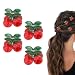 JIYIN 4 Pcs Cherry Claw Clips NonSlip Cherry Cute Hair Clip Stylish Fruit Hair Clip Small Claw Clips for Women Girls Thin Thick Hair Headwear Gifts - Image 2