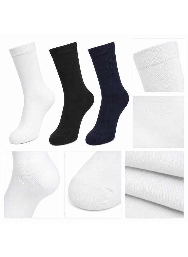 Girls Cotton School Uniform Socks, 5-Pair Pack, White - Image 4