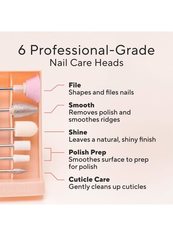 finishing touch طقم أظافر صالون Flawless، مبرد أظافر إلكتروني وأداة مانيكير وباديكير كاملة - Image 5