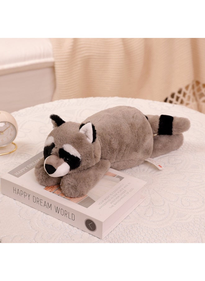 null - Mulula Soft Lying Animal Doll Lazy Lying Raccoon Fox Sloth Crocodile Doll Bed Girl Big Pillow-Color:Lazy Raccoon-Height:45cm 【0.25kg】 - Image 1