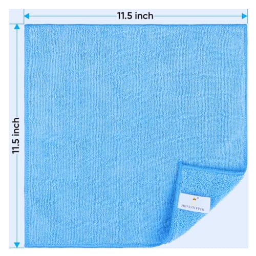 Showstopper Microfiber Cleaning Cloth,12 Pack Cleaning Rag,Cleaning Towels (Blue,30cmX30cm) - Image 2