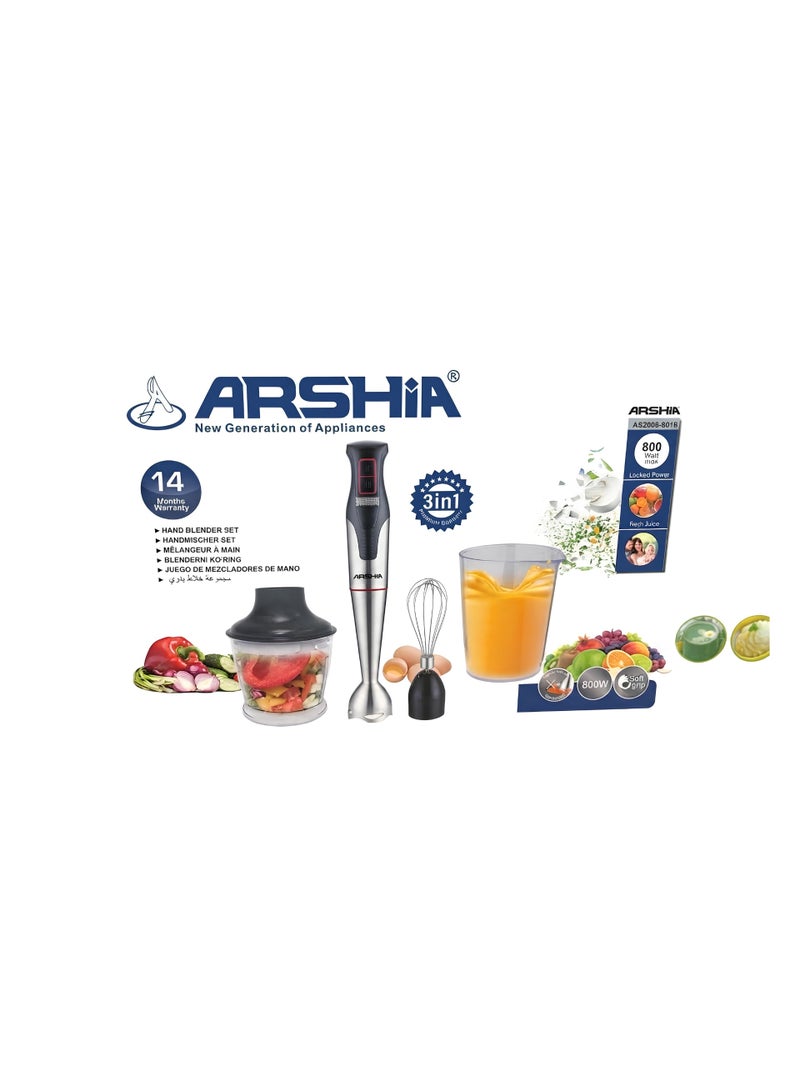 آرشيا هاند بلاندر - AS-8016 - ARSHIA - 800W -3IN1 - Image 1