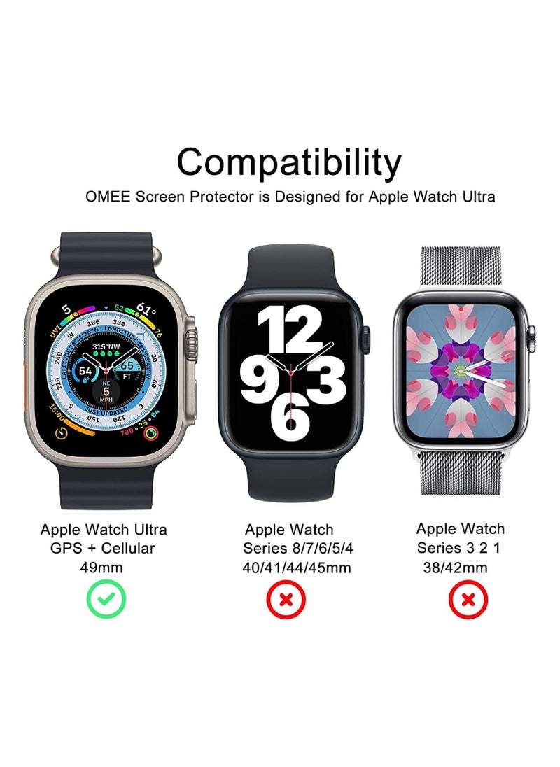Generic - 6 pieces of screen protection compatible with the Apple Watch Ultra / Ultra 2, size 49 mm - Image 1