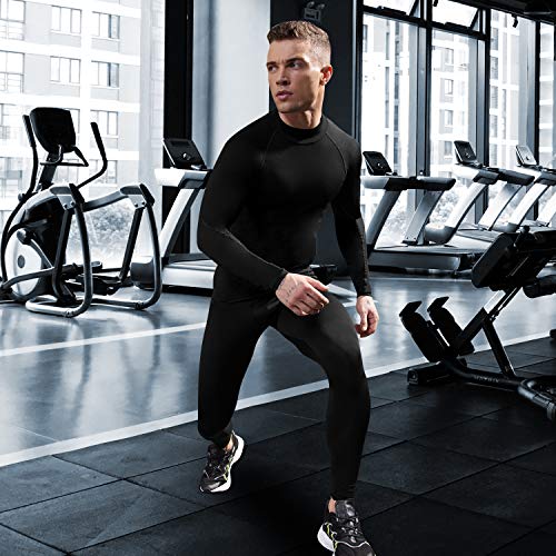 SPVISE Black Compression Shirt Men Long Sleeve Workout Gym TShirt Running Top Cool Dry Sport Base Layer Athletic Undershirts - Image 3