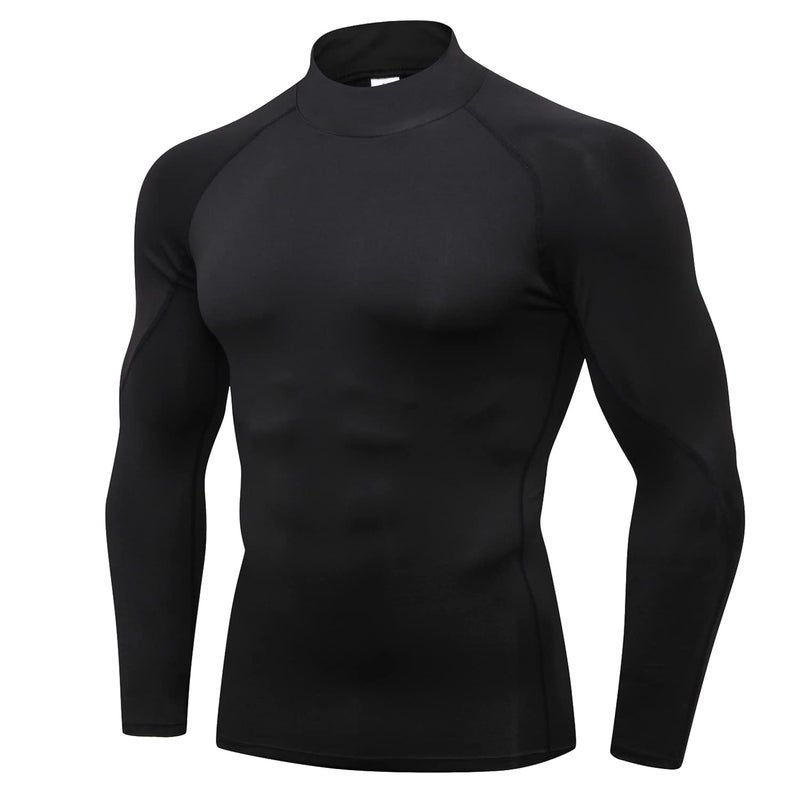SPVISE Black Compression Shirt Men Long Sleeve Workout Gym TShirt Running Top Cool Dry Sport Base Layer Athletic Undershirts - Image 2