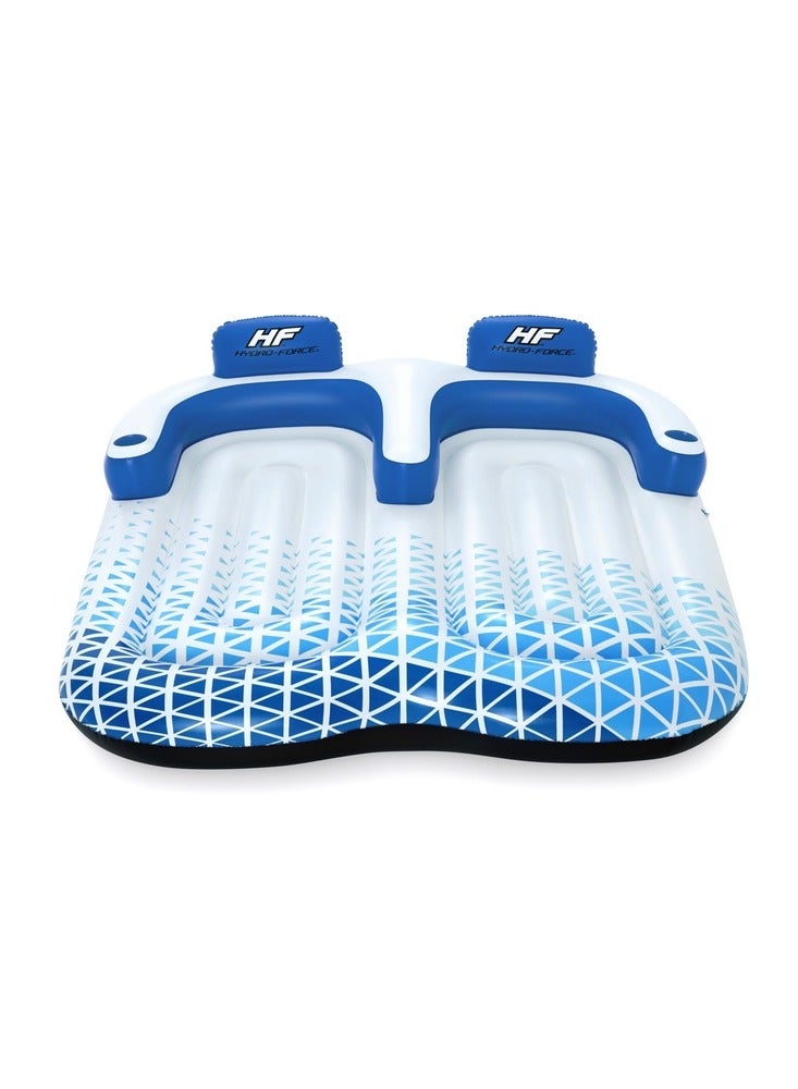 بست واي كرسي استراحة مزدوج ازرق قابل للنفخ مع مسند 196x193 سم - 43534 - Image 3