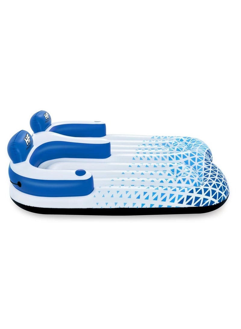 بست واي كرسي استراحة مزدوج ازرق قابل للنفخ مع مسند 196x193 سم - 43534 - Image 5