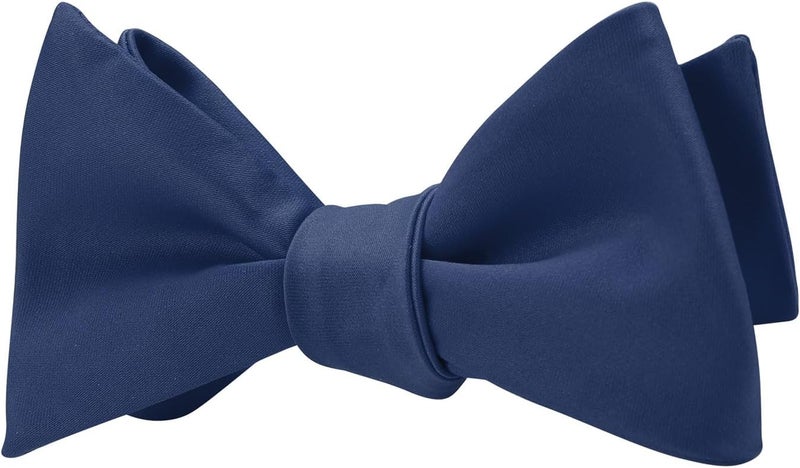 pensee Mens Solid Bowtie Woven Self Tie Bow Ties Tuxedo & Wedding Bowties - Image 3