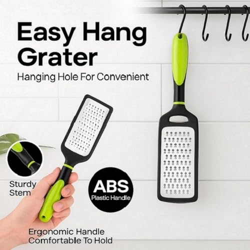 MOBDESK [ Combo Set ] Durable & BPA Free Grating Tool | Lightweight Plastic Nesting Scoop, Great For Scooping Nuts, Coffee Beans, Or Pet Food | Stainless Steel Grater For Making Bread Crumb, Chocolate - Image 3