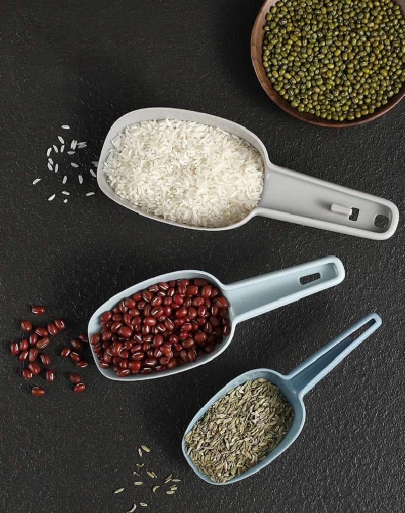 MOBDESK [ Combo Set ] Durable & BPA Free Grating Tool | Lightweight Plastic Nesting Scoop, Great For Scooping Nuts, Coffee Beans, Or Pet Food | Stainless Steel Grater For Making Bread Crumb, Chocolate - Image 5