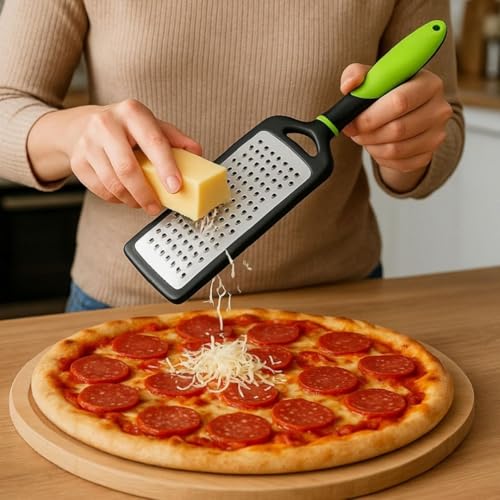 MOBDESK [ Combo Set ] Durable & BPA Free Grating Tool | Lightweight Plastic Nesting Scoop, Great For Scooping Nuts, Coffee Beans, Or Pet Food | Stainless Steel Grater For Making Bread Crumb, Chocolate - Image 4