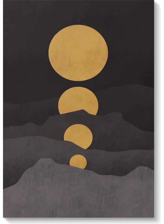 RYN لوحة فنية جدارية زخرفية باللون الأسود/الرمادي/البيج 40 × 60 سم - Image 1