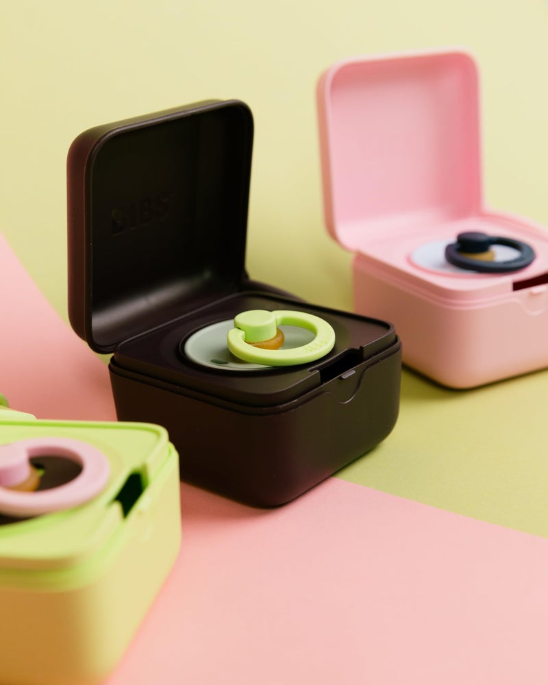 BIBS Pacifier Box with Strap. Pacifier Holder and Steriliser case. 100% BPA Free Food-Grade Material - Matcha - Image 4