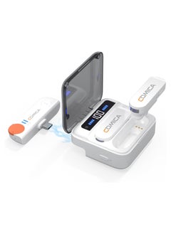 comica Vimo-S UC 2.4GHz Lavalier Wireless Microphone for USB-C Android Smartphone with Charging Box, 200 m Transmission, Lapel Microphone Plug & Play for Mobile Phone Interviews/YouTube/TikTok/Live