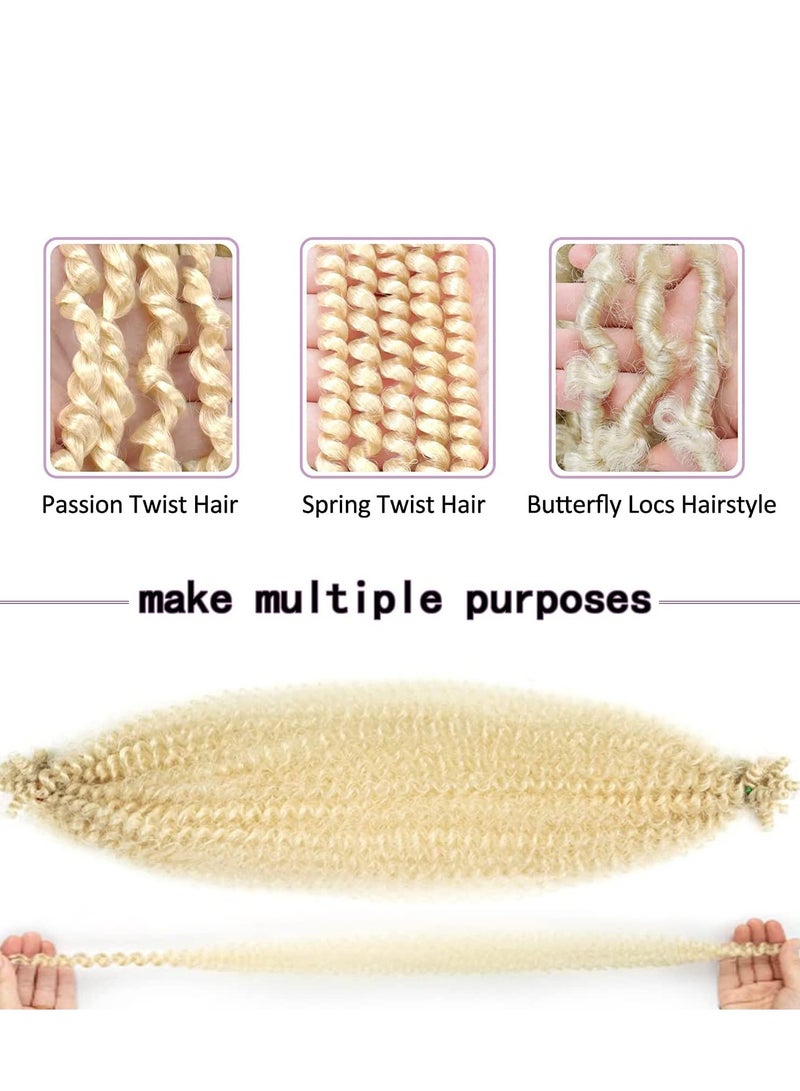 SYOSI شعر أفرو متجدد بطول 24 بوصة، شعر صناعي طبيعي، شعر مارلي مفصول مسبقًا، شعر للتجديل، شعر لف صناعي ناعم مناسب للنساء، 2 قطعة - Image 2