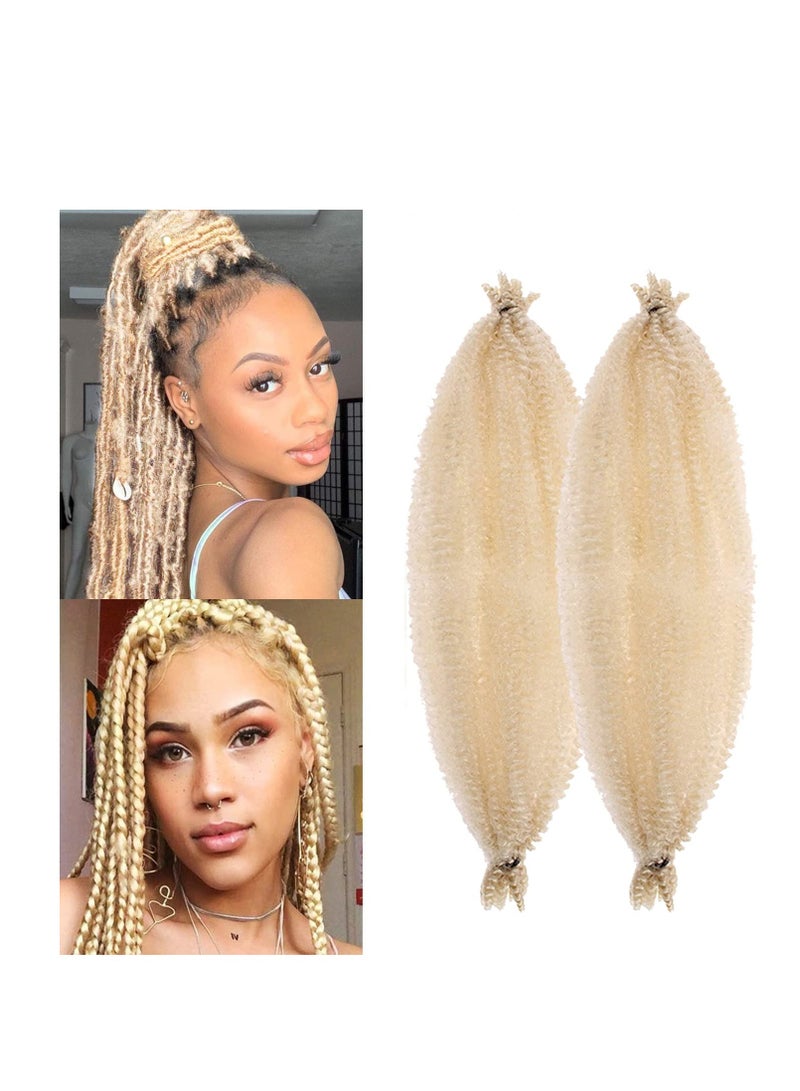 SYOSI شعر أفرو متجدد بطول 24 بوصة، شعر صناعي طبيعي، شعر مارلي مفصول مسبقًا، شعر للتجديل، شعر لف صناعي ناعم مناسب للنساء، 2 قطعة - Image 1