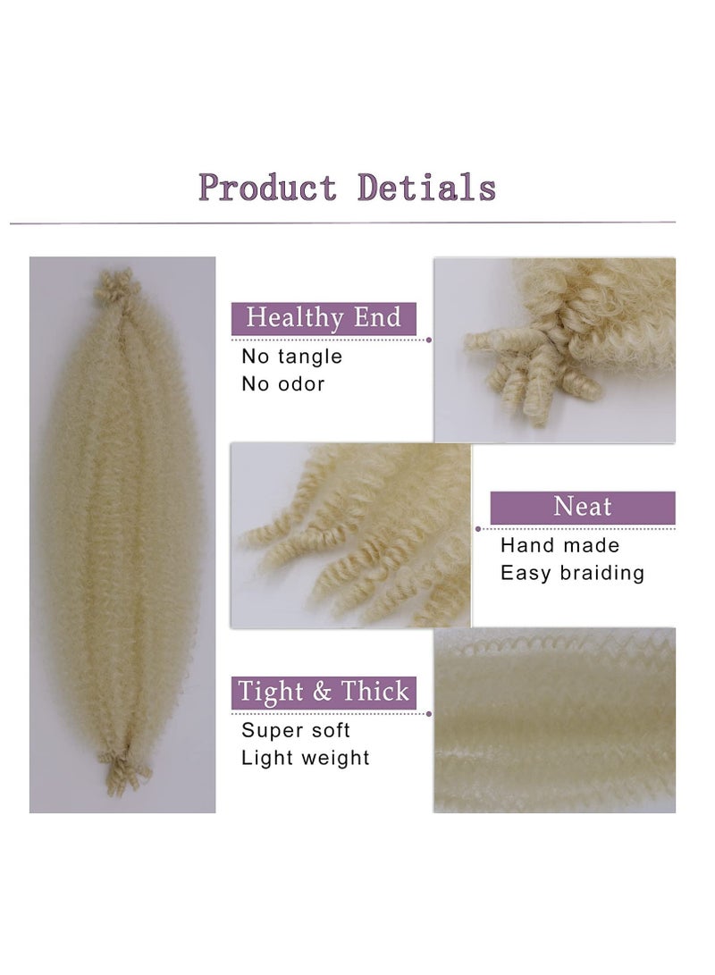 SYOSI شعر أفرو متجدد بطول 24 بوصة، شعر صناعي طبيعي، شعر مارلي مفصول مسبقًا، شعر للتجديل، شعر لف صناعي ناعم مناسب للنساء، 2 قطعة - Image 3