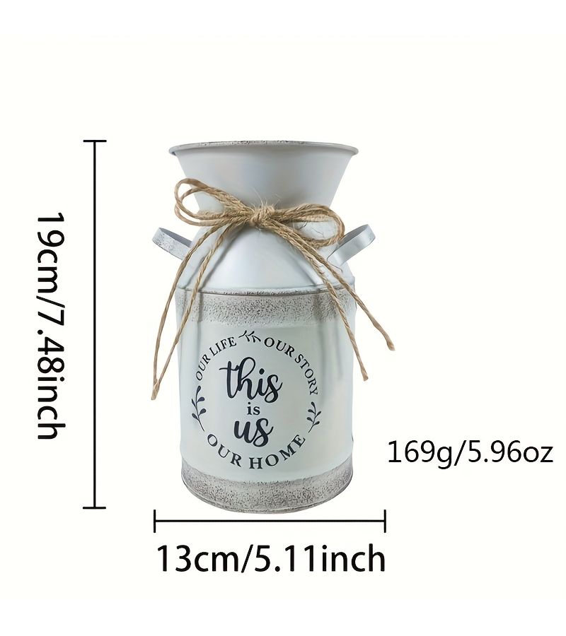 1PC American Country Style Hemp Rope Vase for Home Flower Arrangement Decoration - Image 3