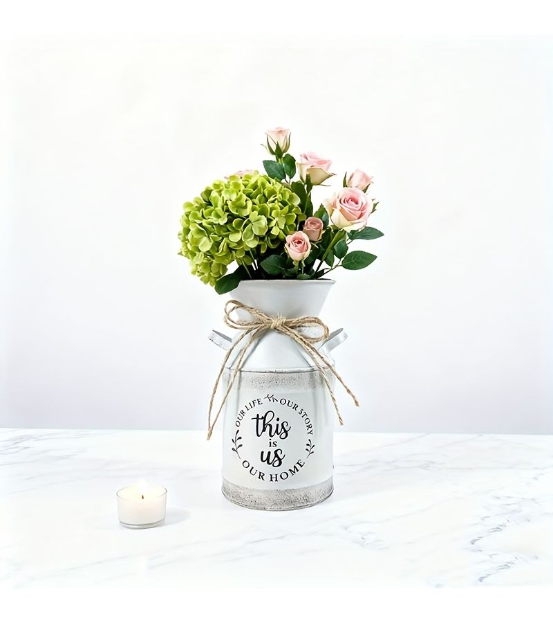 1PC American Country Style Hemp Rope Vase for Home Flower Arrangement Decoration - Image 2