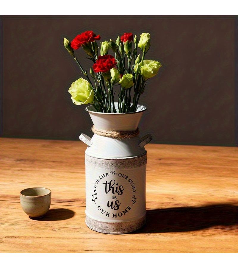 1PC American Country Style Hemp Rope Vase for Home Flower Arrangement Decoration - Image 4