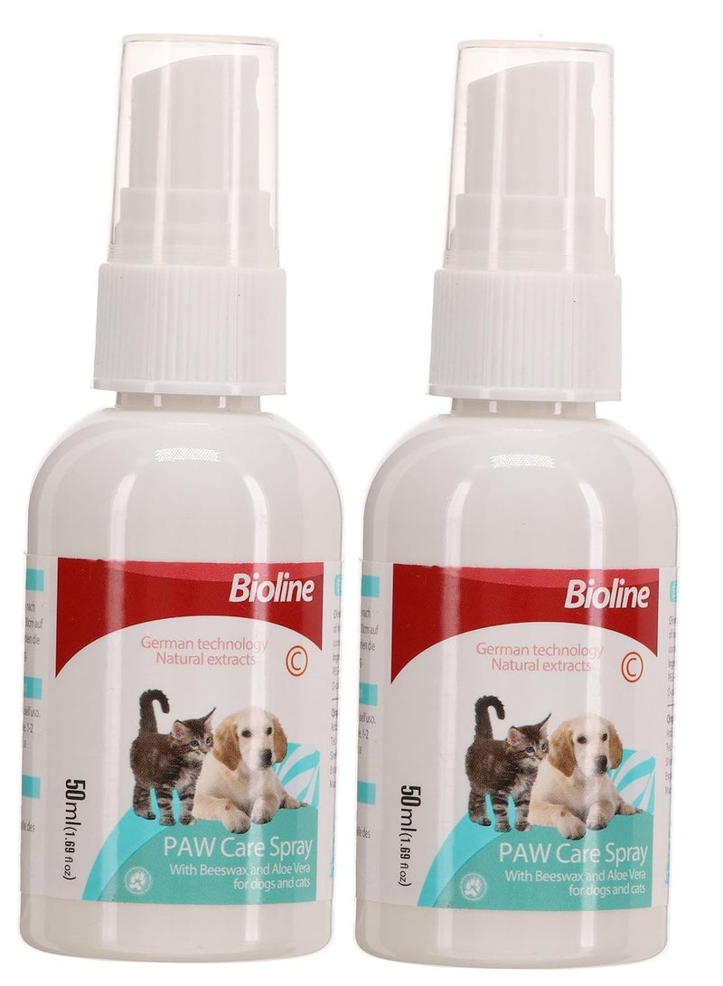 Bioline بخاخ العناية بالمخالب غني بشمع العسل والصبار مضاد للبكتيريا والفطريات 2X50 مل - Image 1