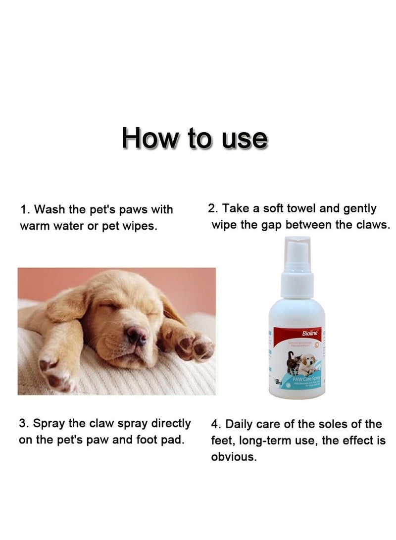 Bioline بخاخ العناية بالمخالب غني بشمع العسل والصبار مضاد للبكتيريا والفطريات 2X50 مل - Image 2