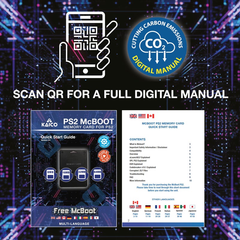 KAICO بطاقة ذاكرة PS2 بسعة 8MB من Kaico Free McBoot - FMCB 1.966 لجهاز PS2 - Free McBoot PS2 توصيل وتشغيل - حل Softmod لبطاقة ذاكرة PS2 - Image 5