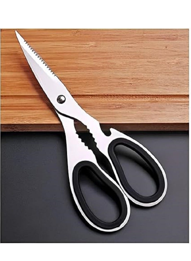 Durable Kitchen Scissors Multifunctional Stainless Steel Tool for Cutting Bones, Cracking Nuts, and Opening Bottles - Image 4