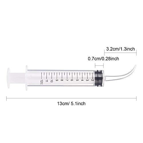 Sage Square 10pcs Disposable Dental Irrigation Utility Syringe with Curved Tip for Dental Care - Image 4