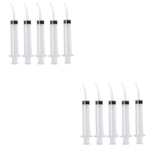Sage Square 10pcs Disposable Dental Irrigation Utility Syringe with Curved Tip for Dental Care - Image 1