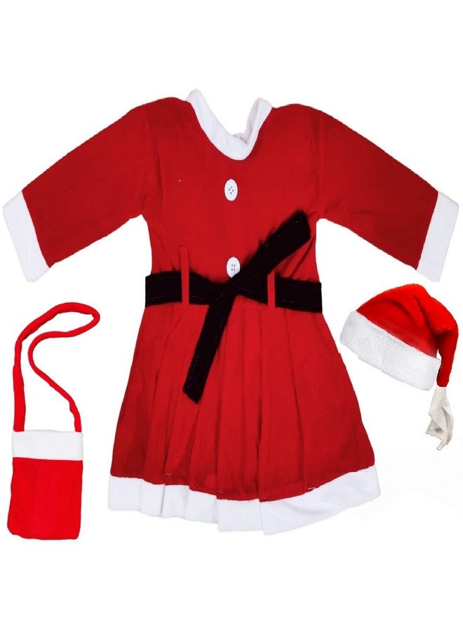 FunBlast Santa Claus Costume Dress Kids and Girls - Christmas Outfits for Girls/Christmas Fancy Dress for Toddler/Christmas Gifts for Kids (For 12 Years - 15 year) - Image 1