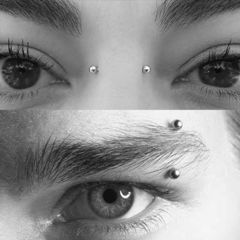 MODRSA Rook Piercing Jewelry Silver Eyebrow Piercing Jewelry Eyebrow Rings Eyebrow Piercing Surface Tragus Piercing Jewelry Rook Earrings Curved Barbell Piercing Jewelry - Image 5