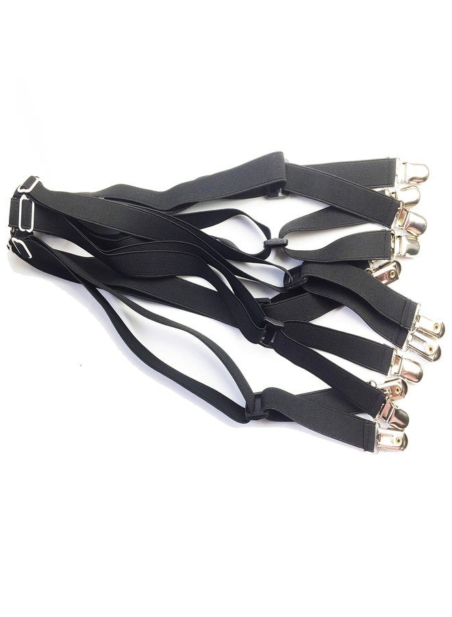 Eopocdor Bed Sheet Straps Adjustable,Metal Fasteners,6 Sides for Full,Queen,King Twin,Any Size Bed (Black) - Image 2