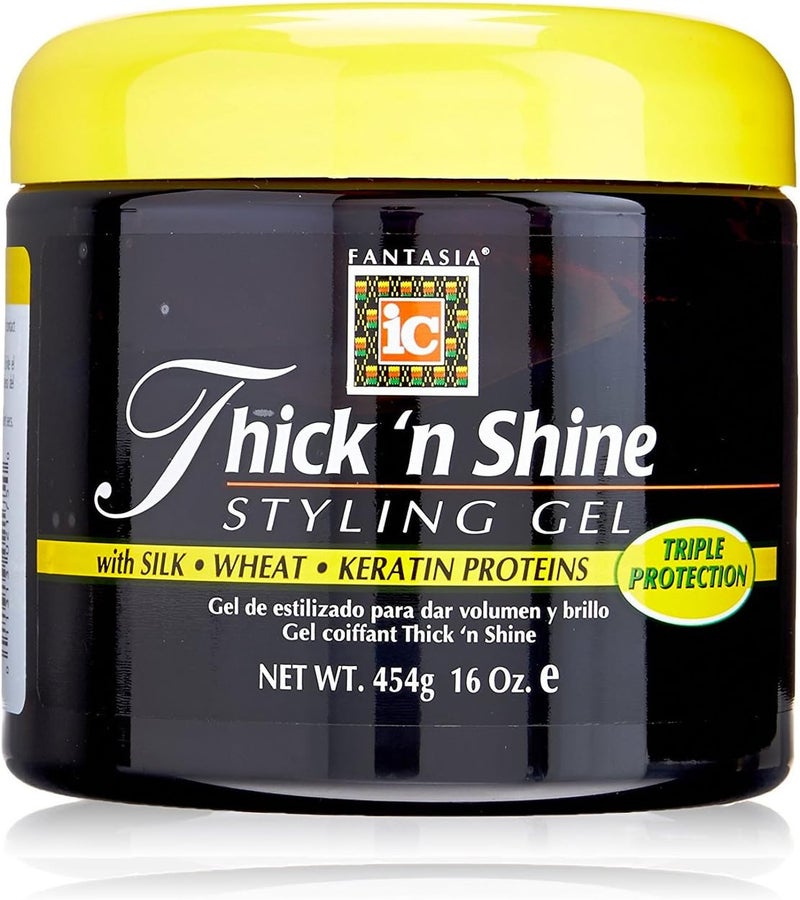 Fantasia IC Thick 'n Shine Styling Gel with Silk, Wheat, and Keratin Proteins - 16 Oz - Image 1