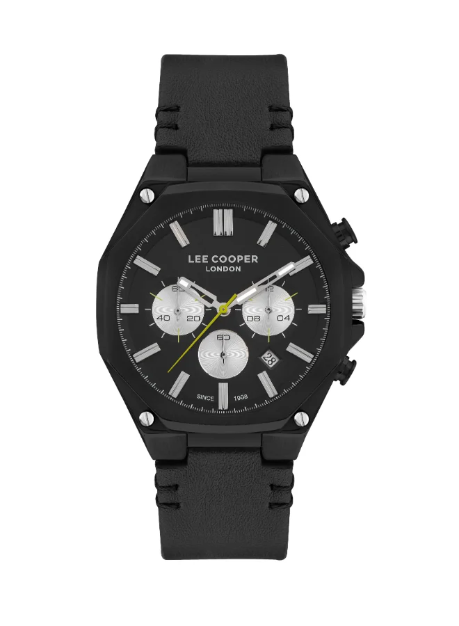 Lee Cooper Men's Leather Multi Function Watch LC07318.651 - 44 mm