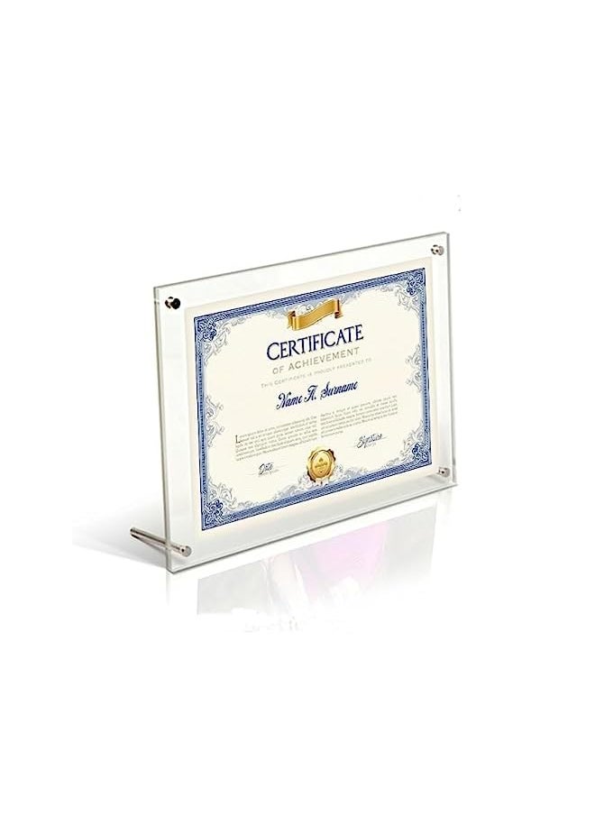 Arabest - 4.8X6.2 Inch Picture Frame Clear Acrylic Photo Frame Acrylic Desktop Picture Frame Picture Frame For Tabletop Display Degree Certificate And Family Portraits - Image 1