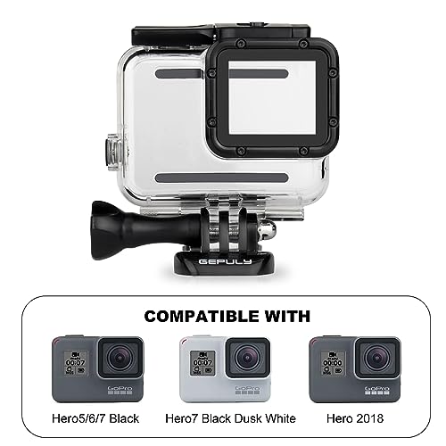 GEPULY Waterproof Case for GoPro Hero 2018/7/6/5 Black - 45M Underwater Protective Dive Housing Shell for Go Pro Hero7 Hero6 Hero5 Camera with Tripod Bracket Accessories - Image 5