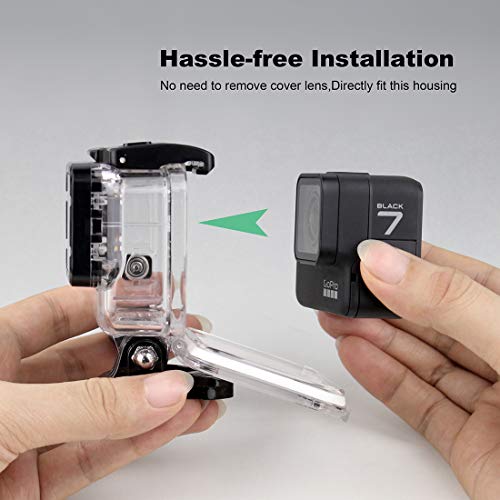 GEPULY Waterproof Case for GoPro Hero 2018/7/6/5 Black - 45M Underwater Protective Dive Housing Shell for Go Pro Hero7 Hero6 Hero5 Camera with Tripod Bracket Accessories - Image 2