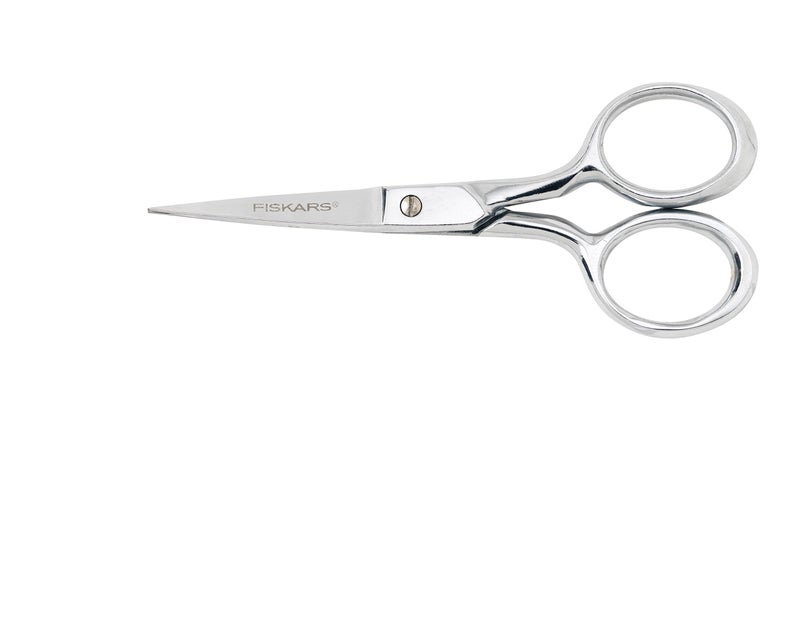 Fiskars 12-92977097J Forged Embroidery Scissors, 4 Inch, Gray - Image 1