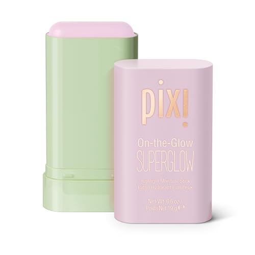 pixi Pixi OntheGlow SuperGlow  Shade PetalDew  Hydrating Highlighter Stick with Ginseng Aloe Vera  Fruit Extracts  For Cheeks  Brow Bones  19g  06oz  ParabenFree Luminous Natural Highlight