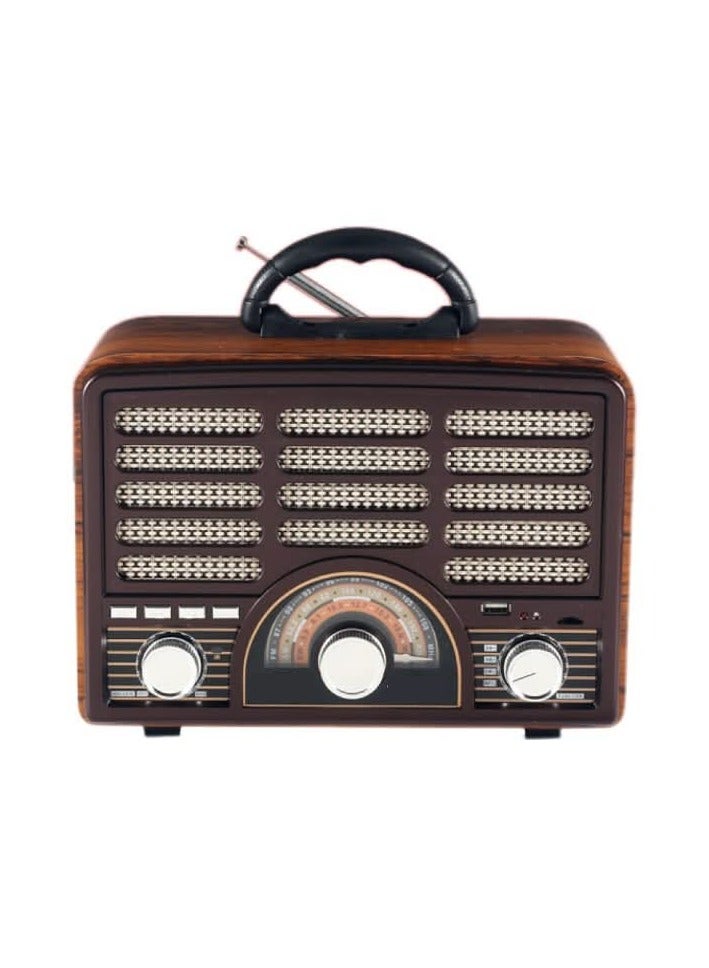 Rechargeable HI-FI Radio with Remote Control, Large Capacity Battery, Portable, Retro Style FM Radio, Support Bluetooth, SD Card Slot, USB and AUX Port - Image 2