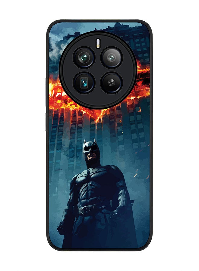 Stylizedd Rugged Black edge case for Realme 12 Pro / Realme 12 Pro Plus 5G, Slim fit Soft Case Flexible TPU Gel Thin Cover -  Burning Batman - Image 1