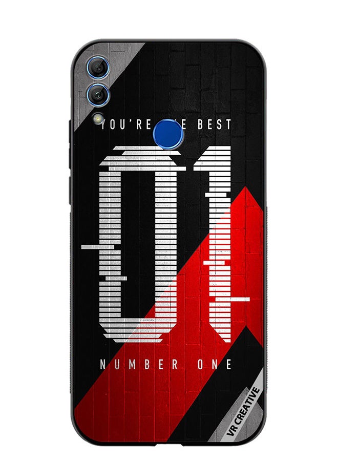VR CREATIVE - Protective Case Cover For Honor 10 Lite Number One Design Multicolour - Image 1